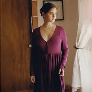 HATCH Collection Maternity/Nursing Dress Ambergine Size 2/Medium